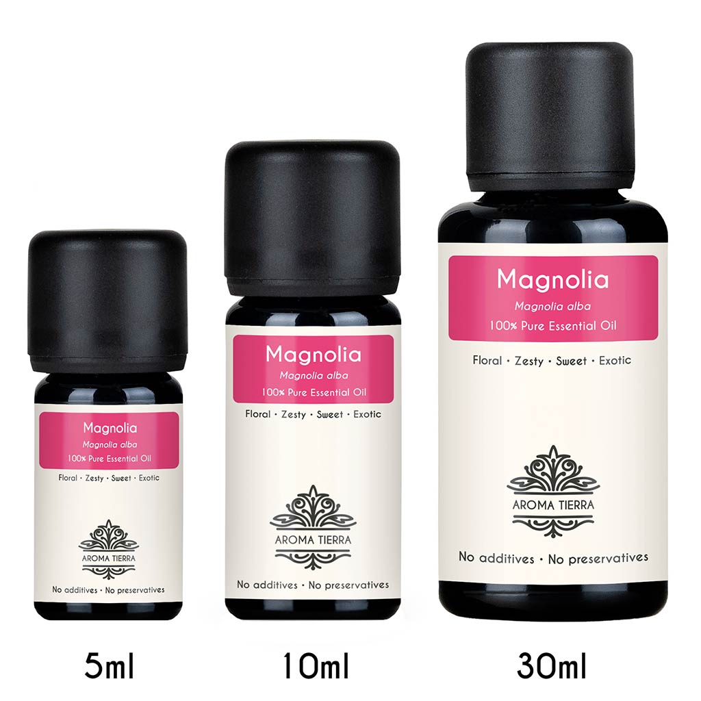 Aroma Tierra Pure Magnolia Essential Oil - 100 Percent Natural Magnolia alba for Aromatherapy and Diffusers