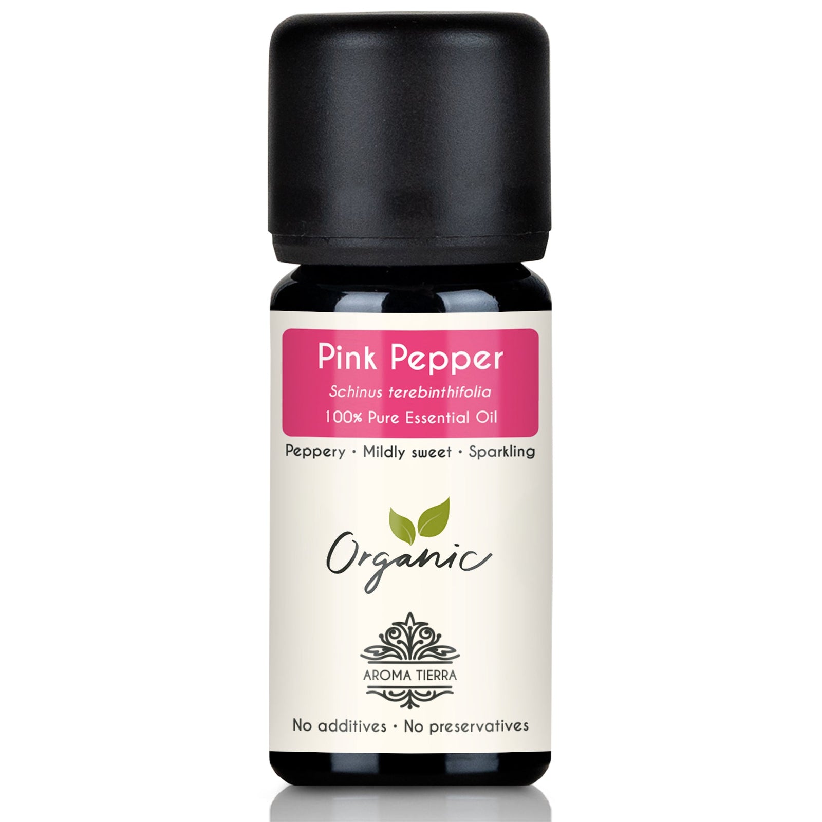 Aroma Tierra Organic Pink Pepper Essential Oil - Pure Schinus terebinthifolia from Madagascar for Perfumery