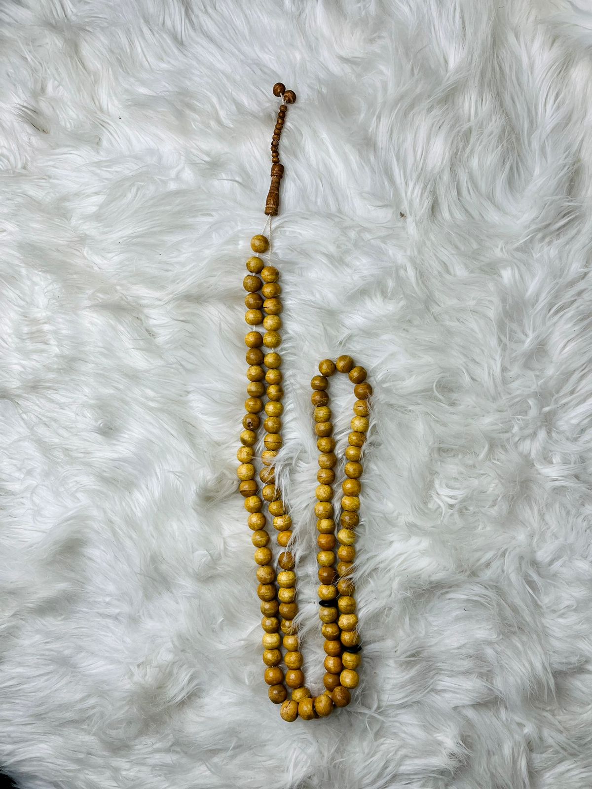 99 beads Wooden Tasbeeh Beige Color - 16mm beads size