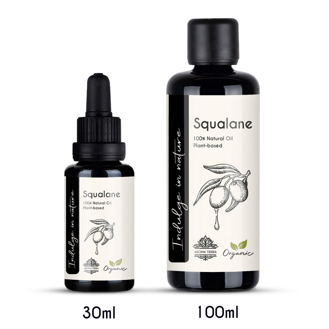 Aroma Tierra Organic Squalane Oil 100 Percent Pure Olive Derived from Portugal Lightweight Vegan Moisturizer
