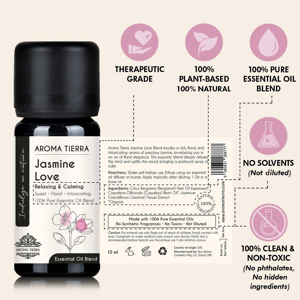 Jasmine Love Essential Oil Blend - Aroma Tierra
