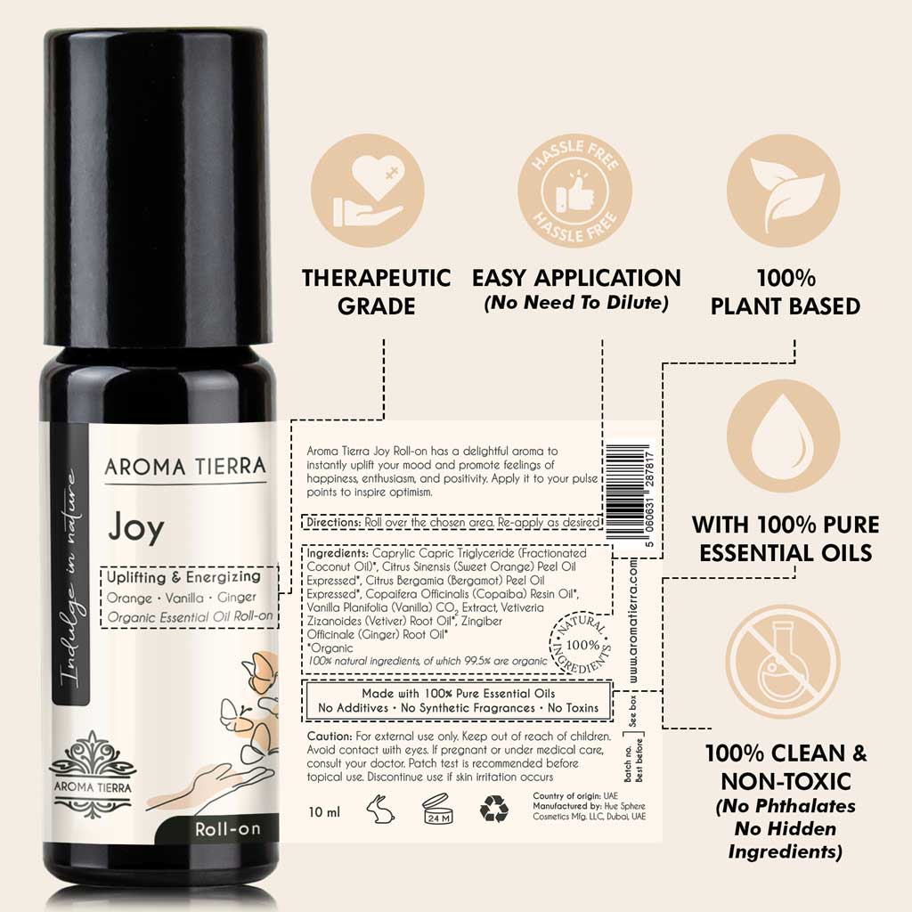 Joy - Essential Oil Roll-on Organic - Aroma Tierra