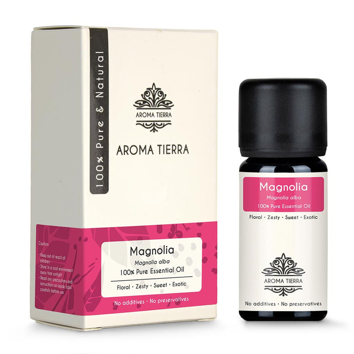 Aroma Tierra Pure Magnolia Essential Oil - 100 Percent Natural Magnolia alba for Aromatherapy and Diffusers