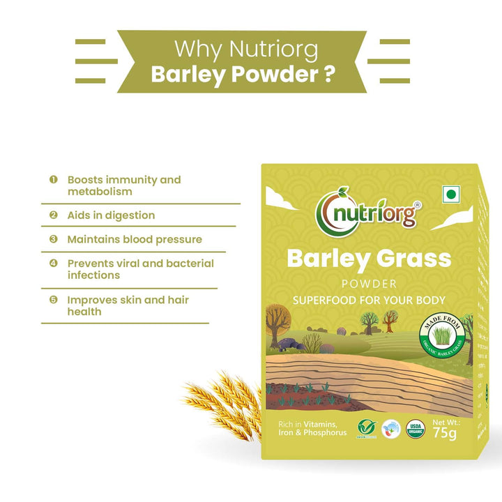 Nutriorg Organic Barley Powder 75g