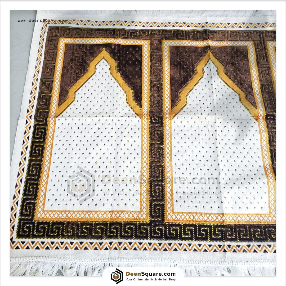 Family Prayer Mat for 3 person - 110x160 cm, Large Size | سجادة صلاة عائلية لثلاثة اشخاص
