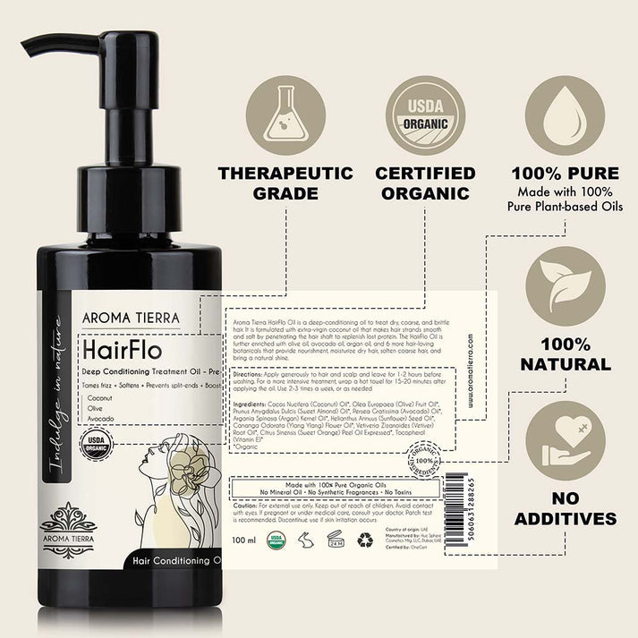 HairFlo - Deep Conditioning Oil (Pre-Wash Hair Treatment) 100 ml