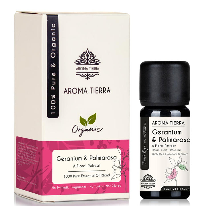 Geranium &amp; Palmarosa Essential Oil Blend - Aroma Tierra