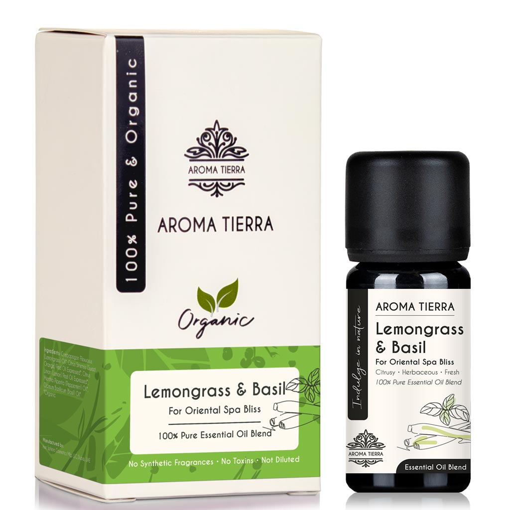 Lemongrass &amp; Basil Essential Oil – Spa-Inspired Relaxing Aroma