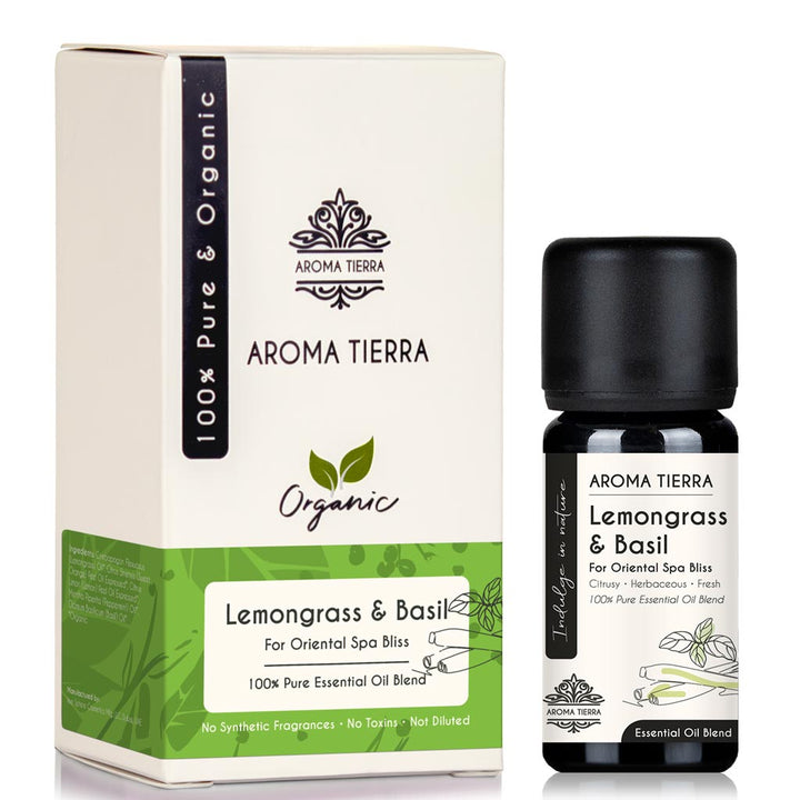 Lemongrass &amp; Basil Essential Oil – Spa-Inspired Relaxing Aroma