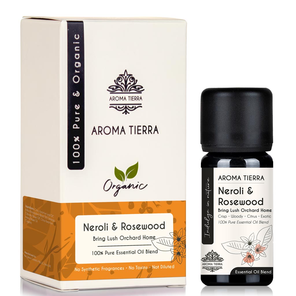 Neroli &amp; Rosewood Essential Oil Blend – Uplifting Floral-Woody Aroma