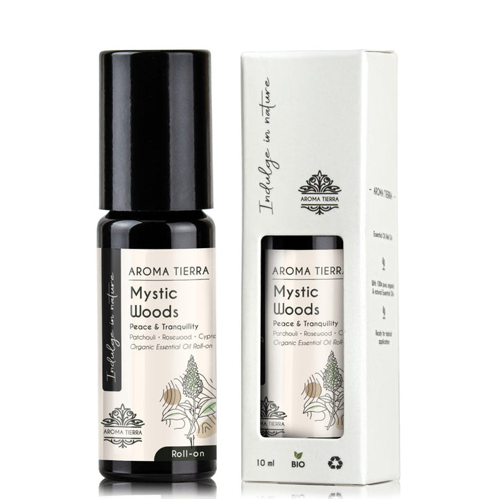 Mystic Woods Essential Oil Roll-On Organic – Calming Aromatherapy Blend 10ml | Aroma Tierra