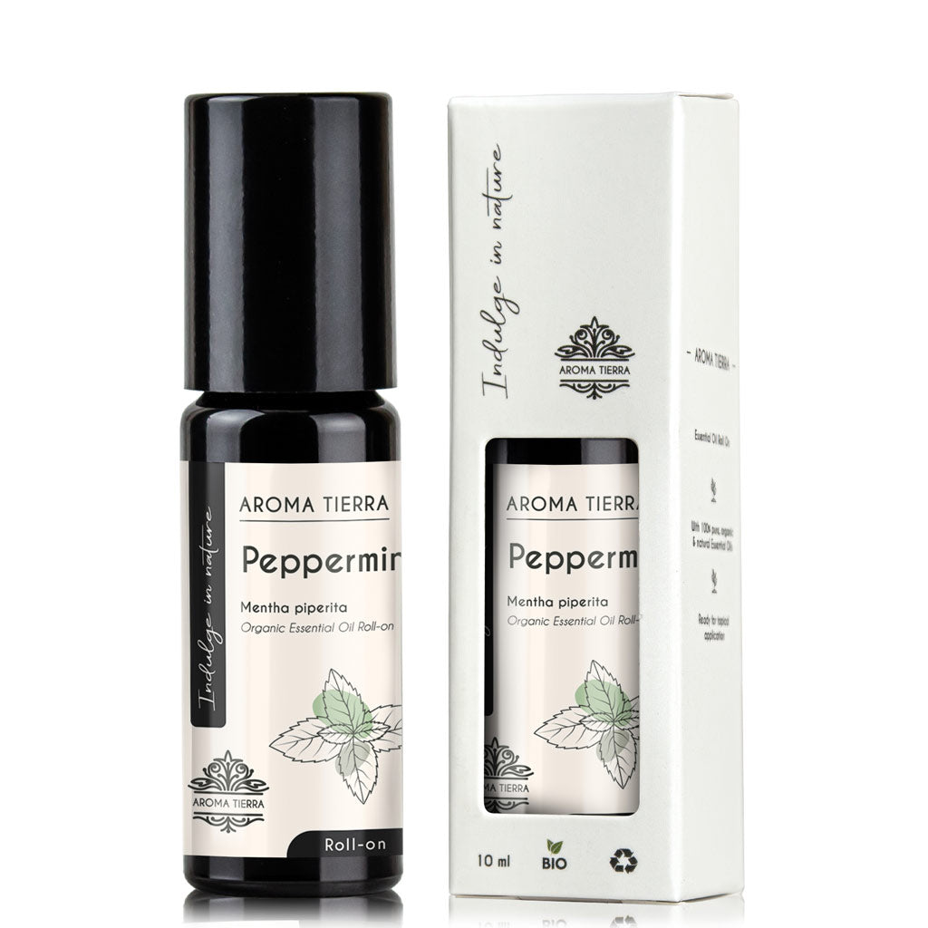 Peppermint Essential Oil Roll-On Organic – Refreshing Aromatherapy Blend 10ml | Aroma Tierra