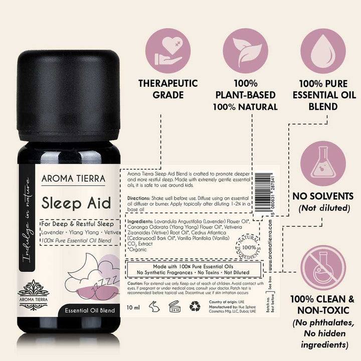 Sleep Aid Essential Oil Blend – Deep &amp; Restful Sleep Aroma - Aroma Tierra