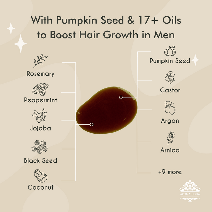 HairGro - Hair Growth Oil for Men (with Pumpkin & Rosemary) 100 ml