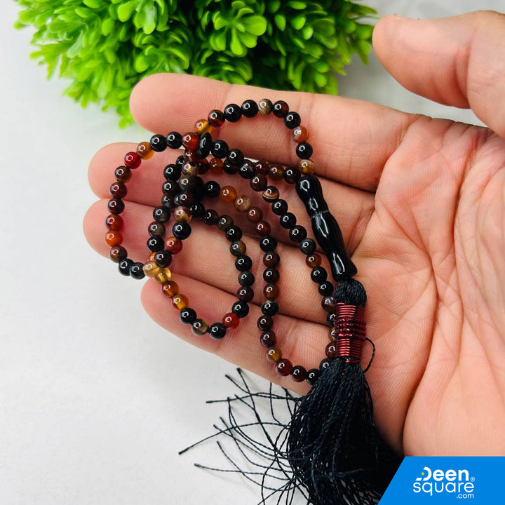 Aqeeq Misbaha – 99 Beads Small Stone Tasbeeh (Aqiq Prayer Beads)
