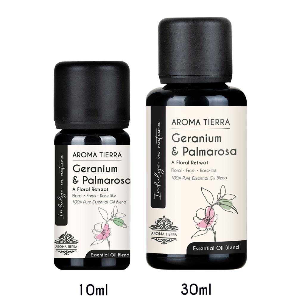 Geranium &amp; Palmarosa Essential Oil Blend - Aroma Tierra
