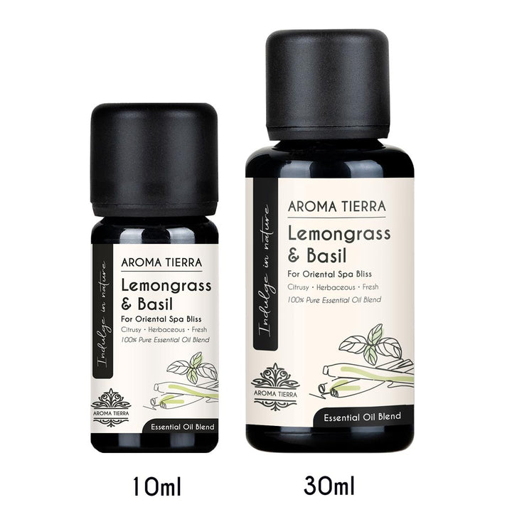 Lemongrass &amp; Basil Essential Oil – Spa-Inspired Relaxing Aroma