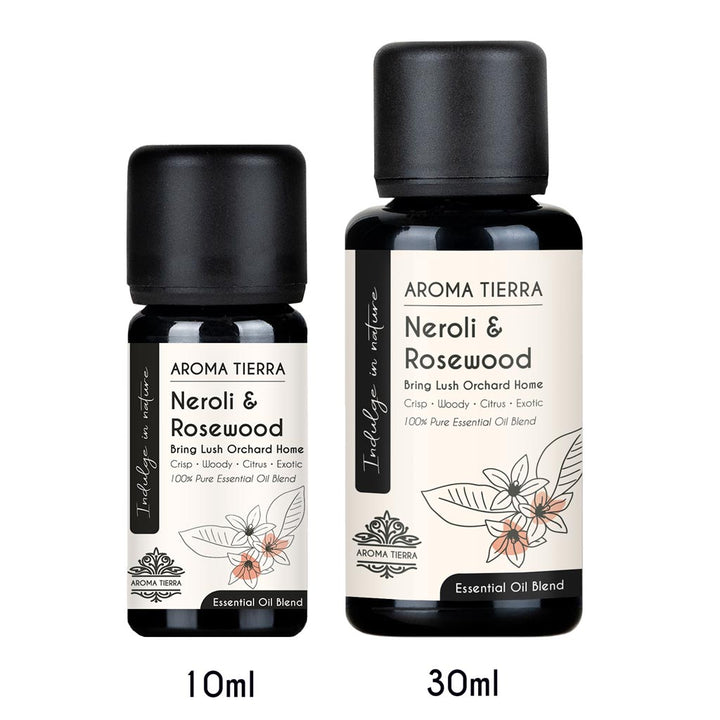 Neroli &amp; Rosewood Essential Oil Blend – Uplifting Floral-Woody Aroma