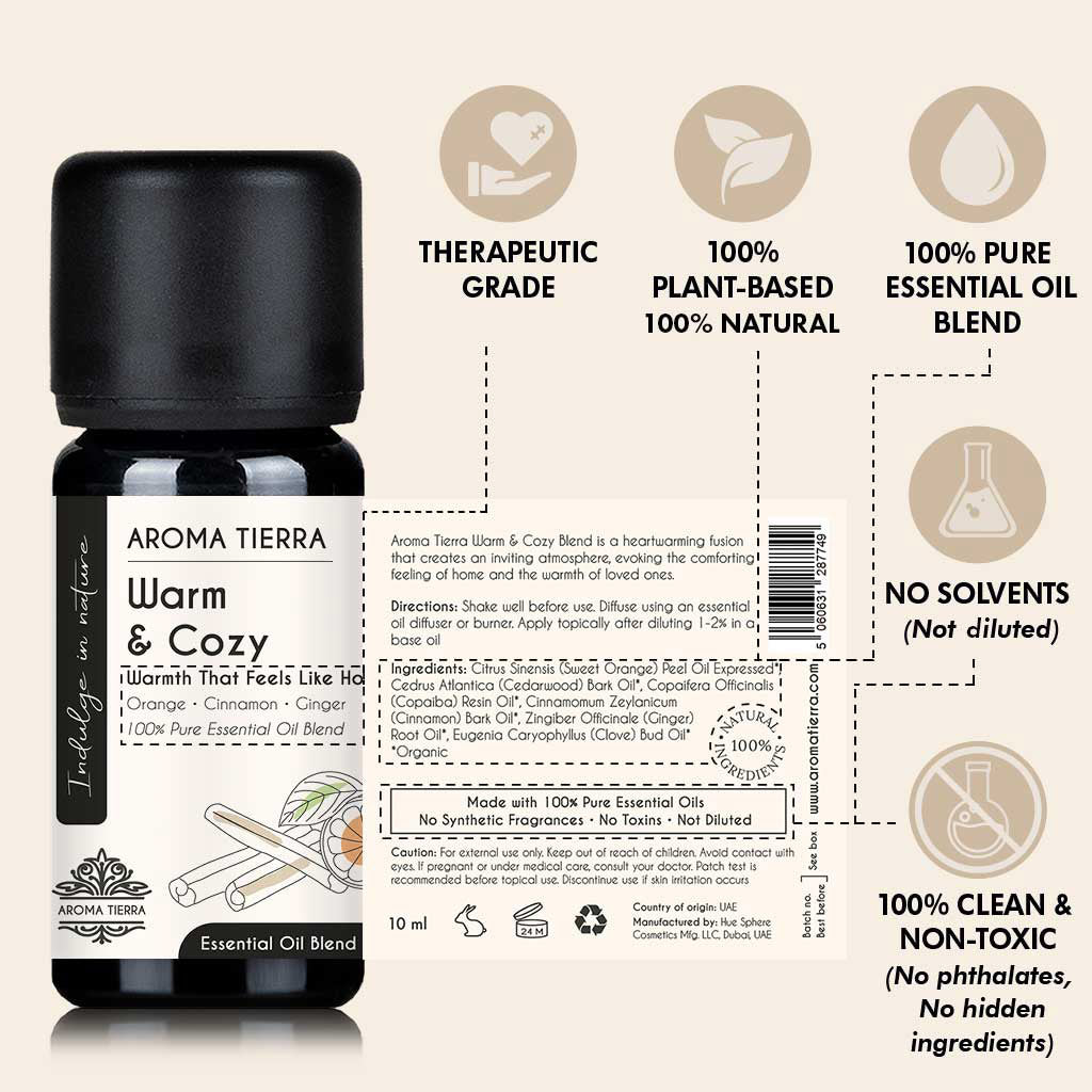Warm &amp; Cozy Essential Oil Blend - Aroma Tierra