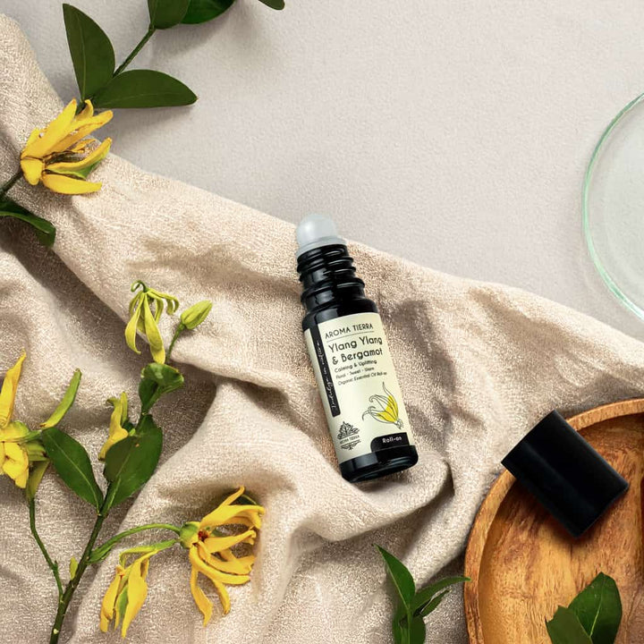 Ylang Ylang &amp; Bergamot Essential Oil Roll-On Organic | Aroma Tierra