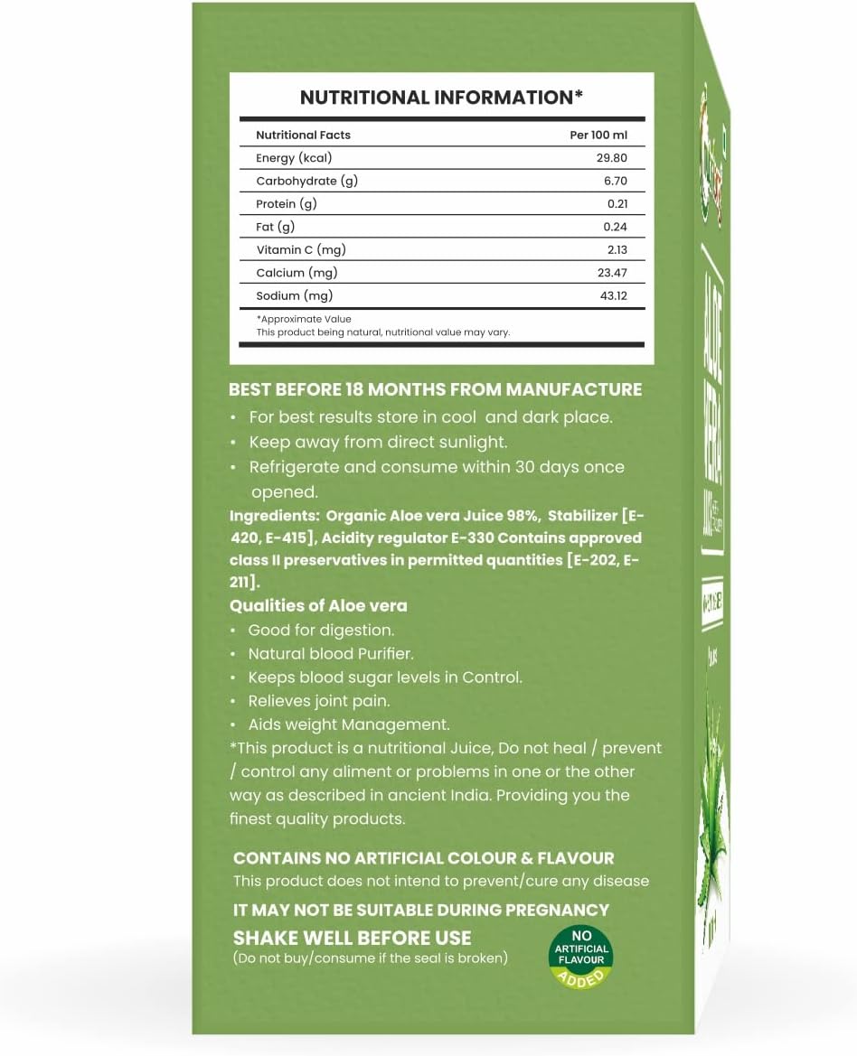 Nutriorg Aloe vera Juice 1000 ml