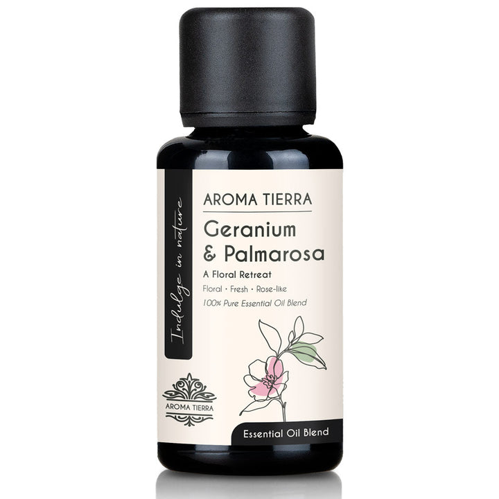 Geranium &amp; Palmarosa Essential Oil Blend - Aroma Tierra