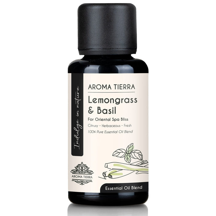 Lemongrass &amp; Basil Essential Oil – Spa-Inspired Relaxing Aroma