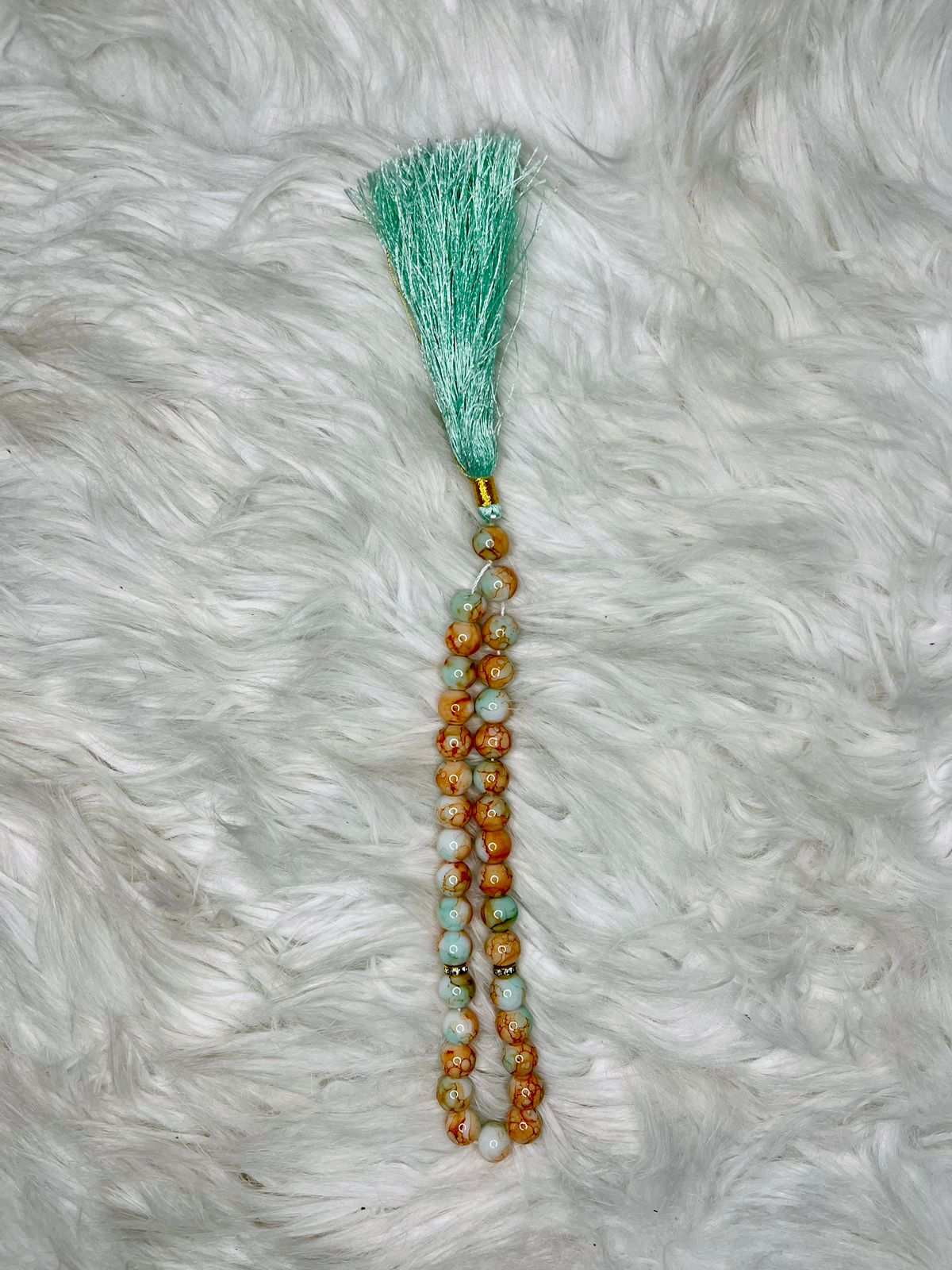 Marble Tasbeeh 33 beads Green Color