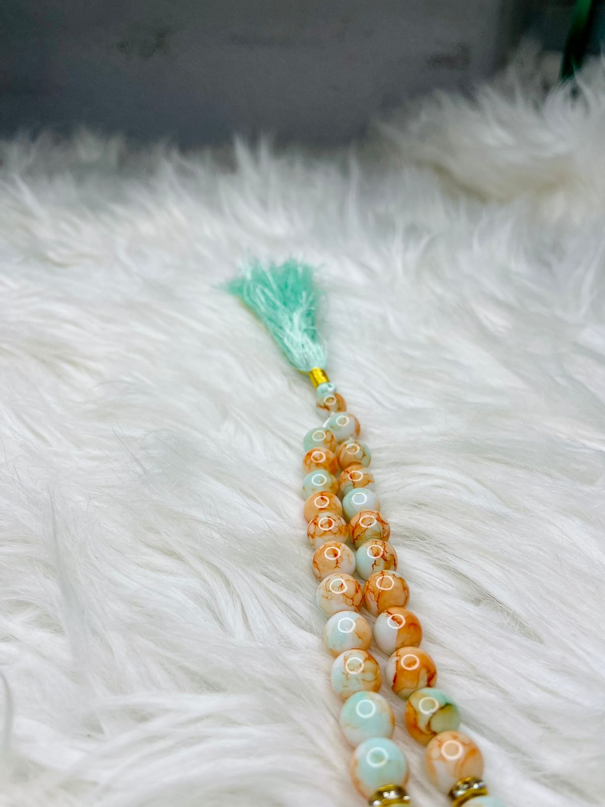 Marble Tasbeeh 33 beads Green Color