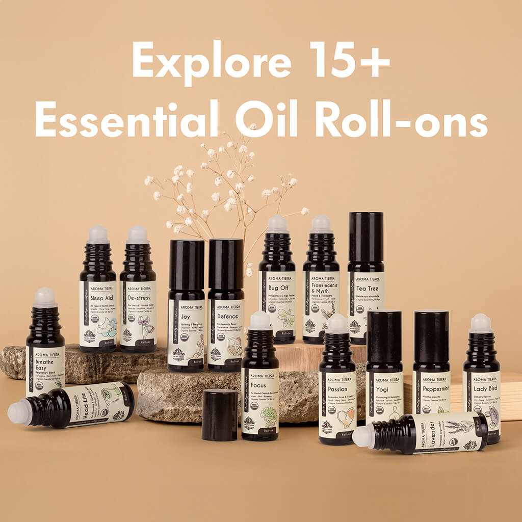 Peppermint Essential Oil Roll-On Organic – Refreshing Aromatherapy Blend 10ml | Aroma Tierra