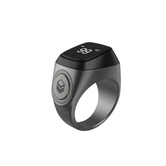 Zikr Ring World's First Smart Tasbih Ring from Iqibla - Black Grey
