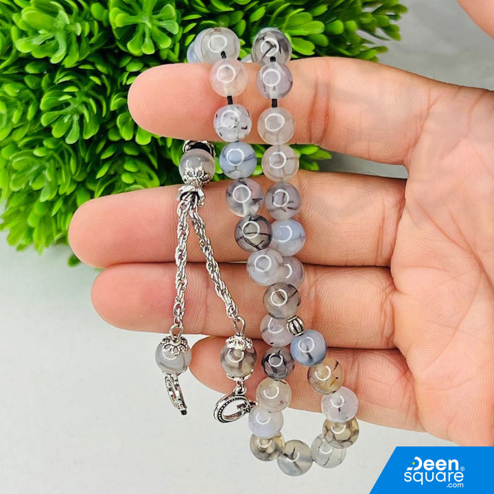 Aqeeq Misbaha – 33 Beads Stone Tasbeeh (Aqiq Prayer Beads)