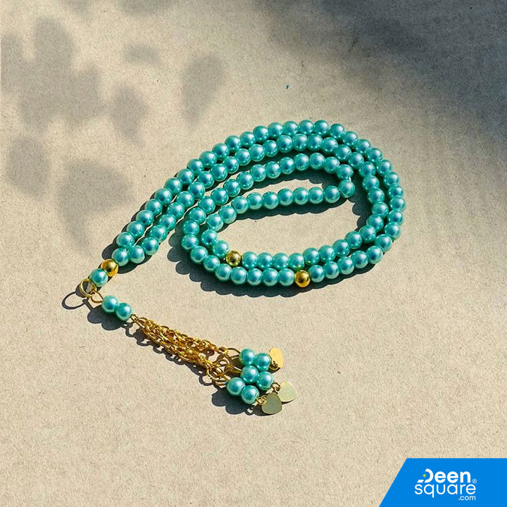 99 Beads Pearl Glass Prayer Beads - Tasbeeh (تسبيح)