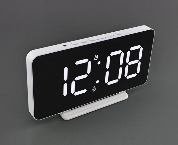 Buy 0S-002 LED Mirror Alarm Clock at deensquare.com Dubai | UAE. Displays time, date, temperature &amp; dual alarms with stylish mirror design.