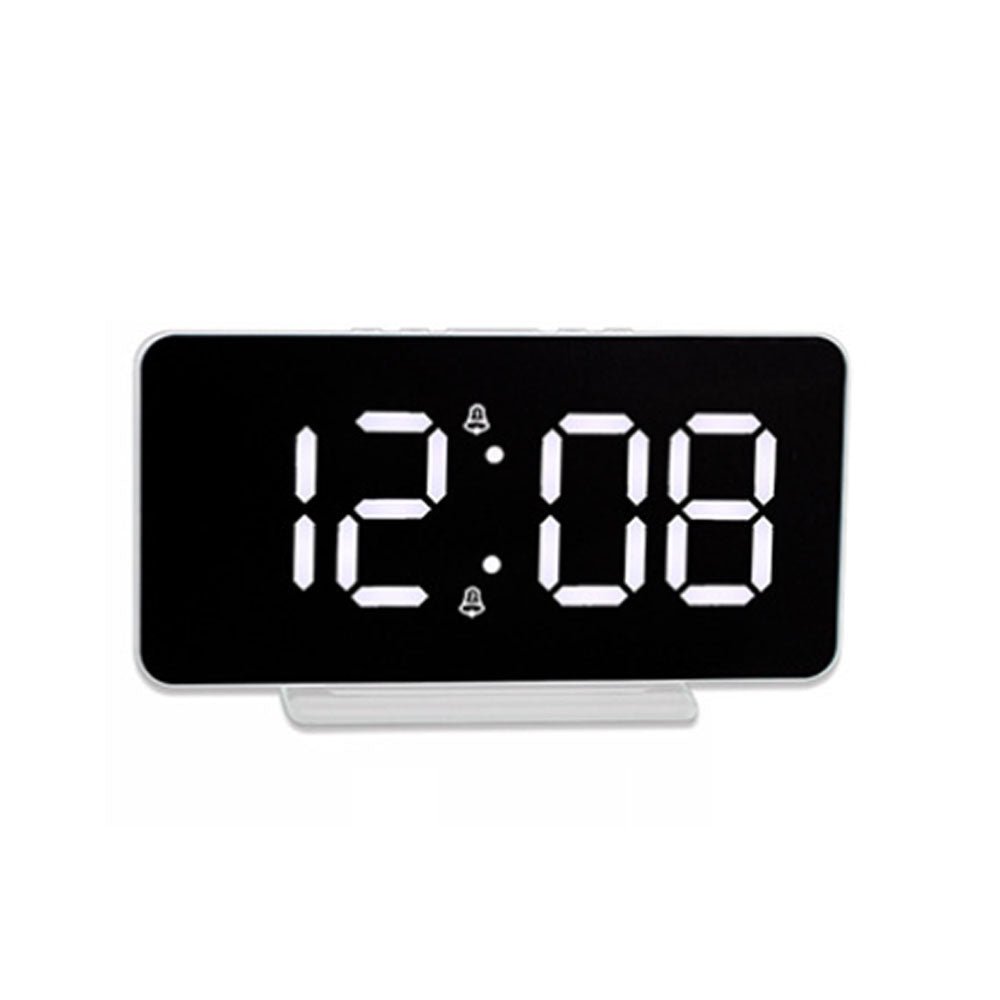 Buy 0S-002 LED Mirror Alarm Clock at deensquare.com Dubai | UAE. Displays time, date, temperature &amp; dual alarms with stylish mirror design.