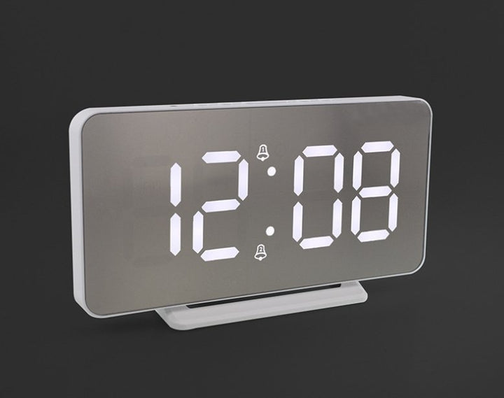 Buy 0S-002 LED Mirror Alarm Clock at deensquare.com Dubai | UAE. Displays time, date, temperature &amp; dual alarms with stylish mirror design.