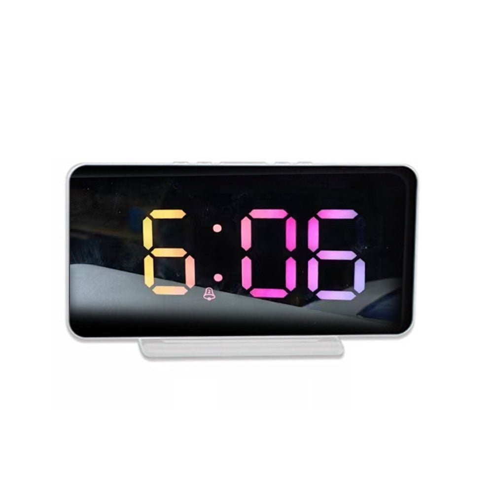 Buy 0S-002 LED Mirror Alarm Clock at deensquare.com Dubai | UAE. Displays time, date, temperature &amp; dual alarms with stylish mirror design.