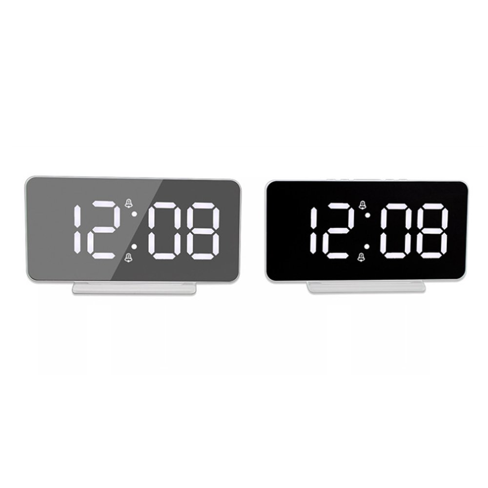 Buy 0S-002 LED Mirror Alarm Clock at deensquare.com Dubai | UAE. Displays time, date, temperature &amp; dual alarms with stylish mirror design.