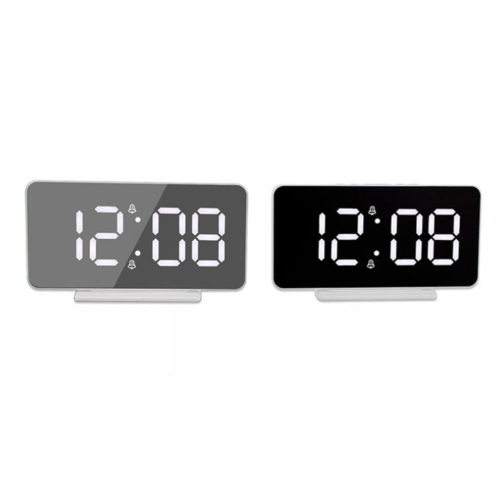 Buy 0S-002 LED Mirror Alarm Clock at deensquare.com Dubai | UAE. Displays time, date, temperature &amp; dual alarms with stylish mirror design.