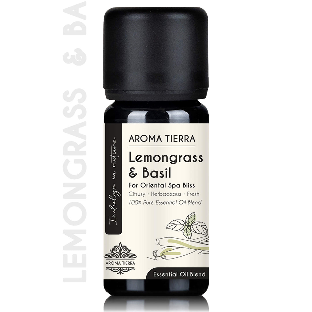 Lemongrass &amp; Basil Essential Oil – Spa-Inspired Relaxing Aroma