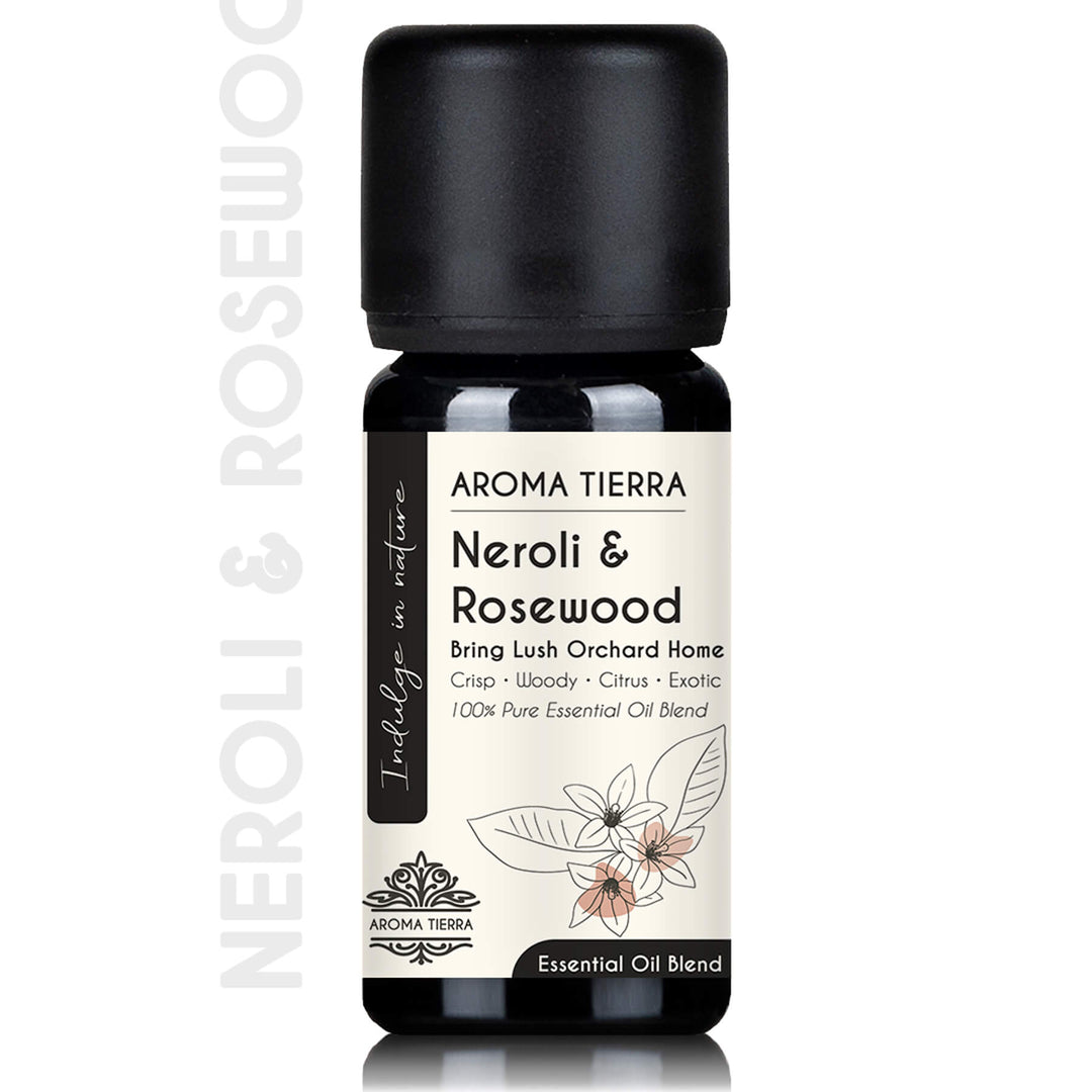 Neroli &amp; Rosewood Essential Oil Blend – Uplifting Floral-Woody Aroma