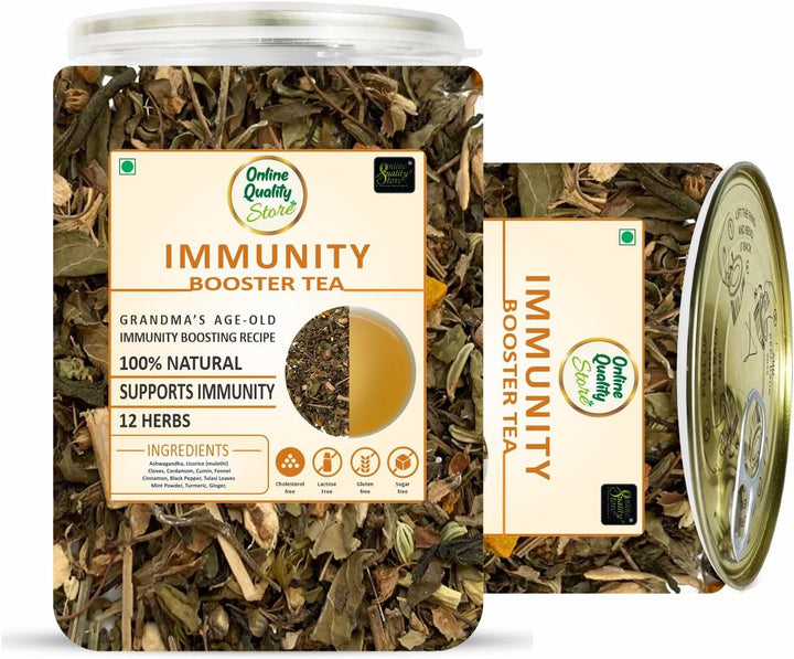 Buy 100% natural Immunity Booster Tea. A blend of 12 Ayurvedic herbs including Ashwagandha &amp; Spices for natural defense. Fast shipping in Dubai &amp; worldwide.
