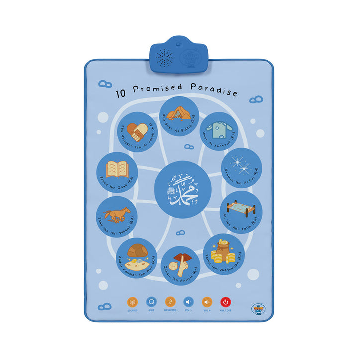 10 Promised Paradise Interactive Islamic Wall Art & Audio Mat | Learn All 10 Companions of the Prophet ﷺ