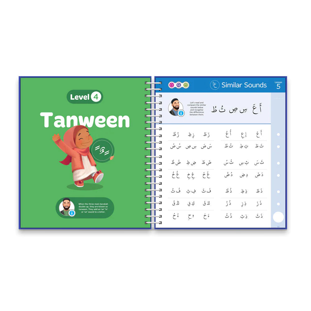 Read & Rise Qaidah (South Asian Script) - Learning Roots - Compatible with Kiitab Pen