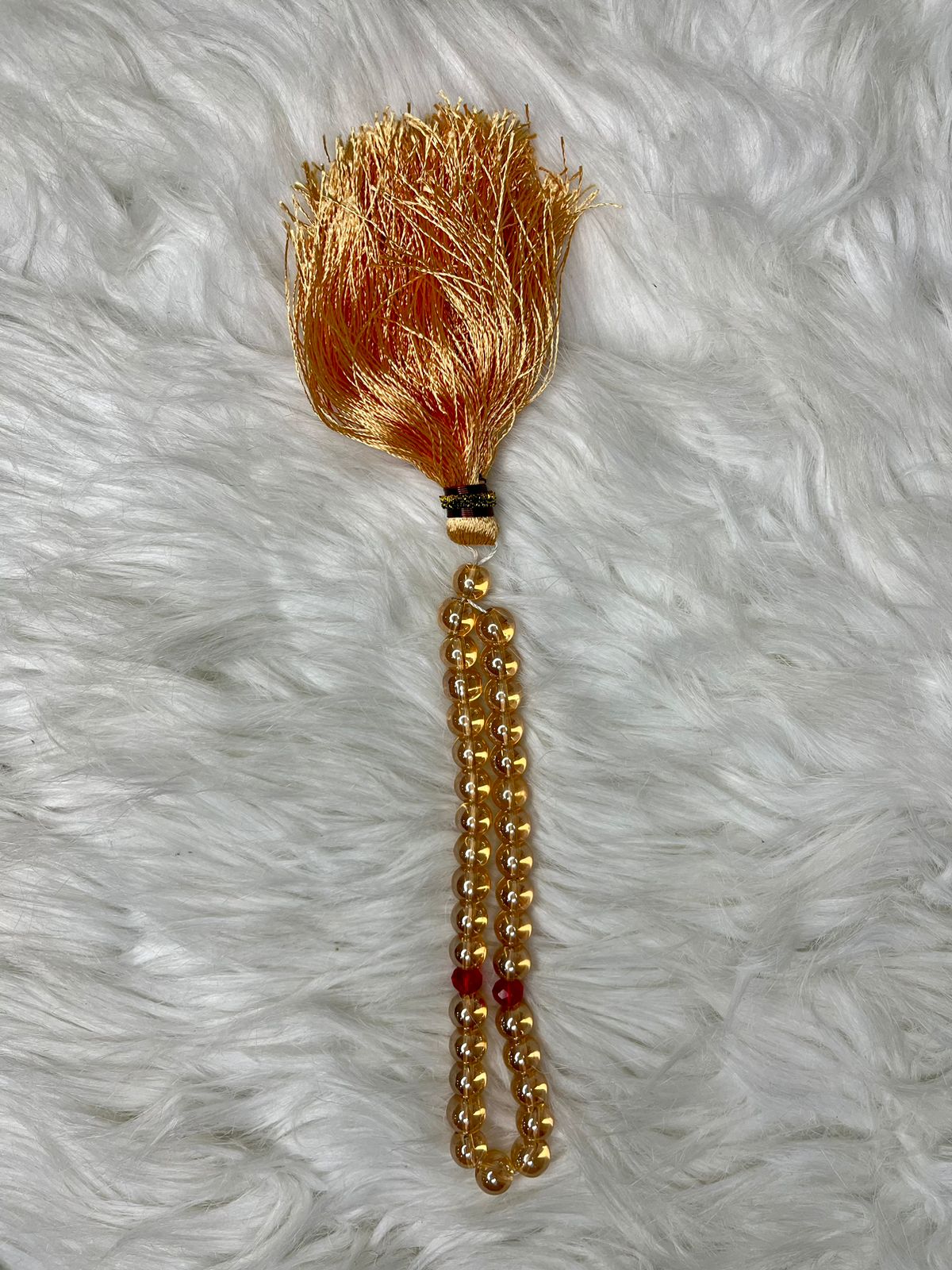 33 Beads Gold Color Transparent Tasbeeh