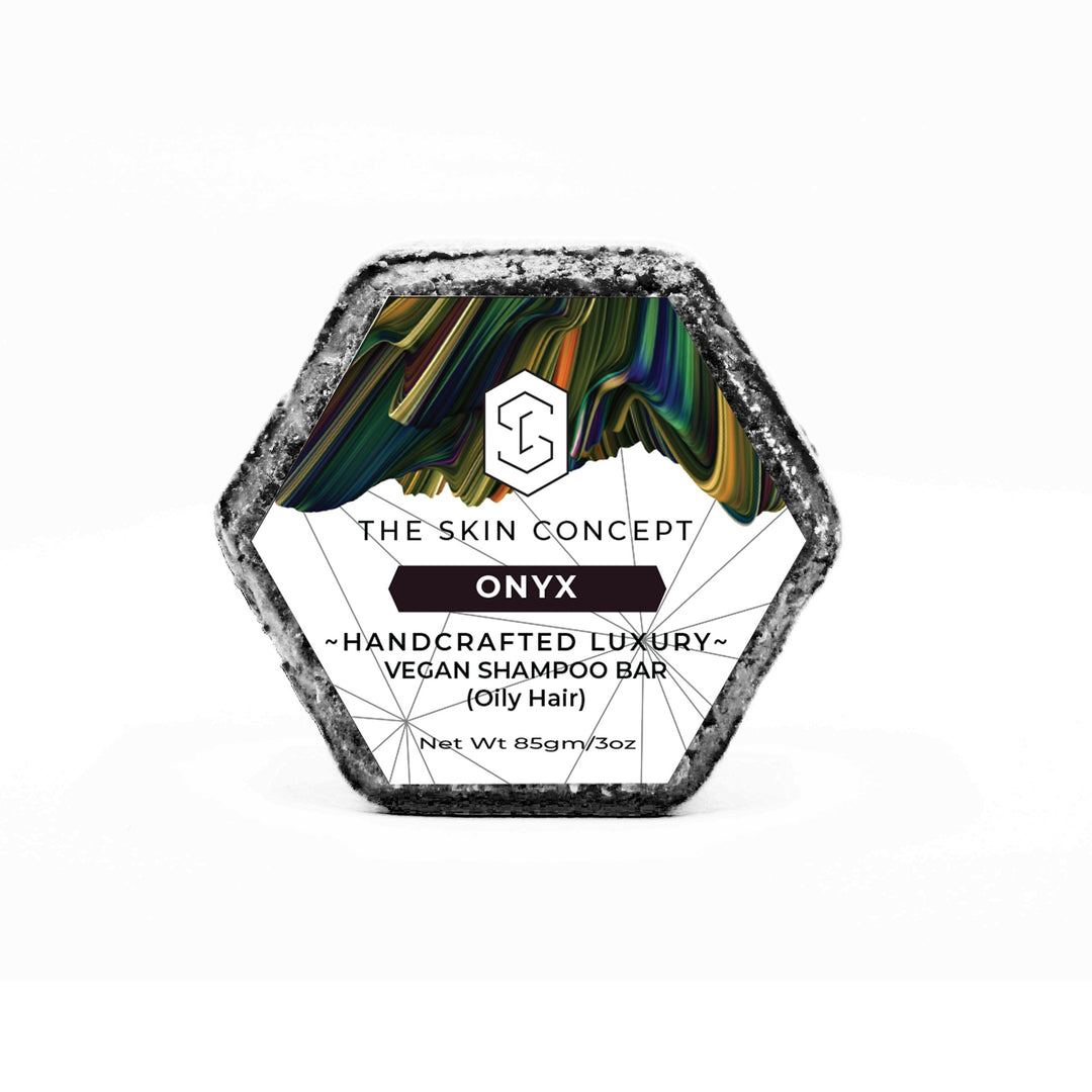 HANDMADE VEGAN OILY HAIR SOLID SHAMPOO BAR-ONYX- The Skin Concept