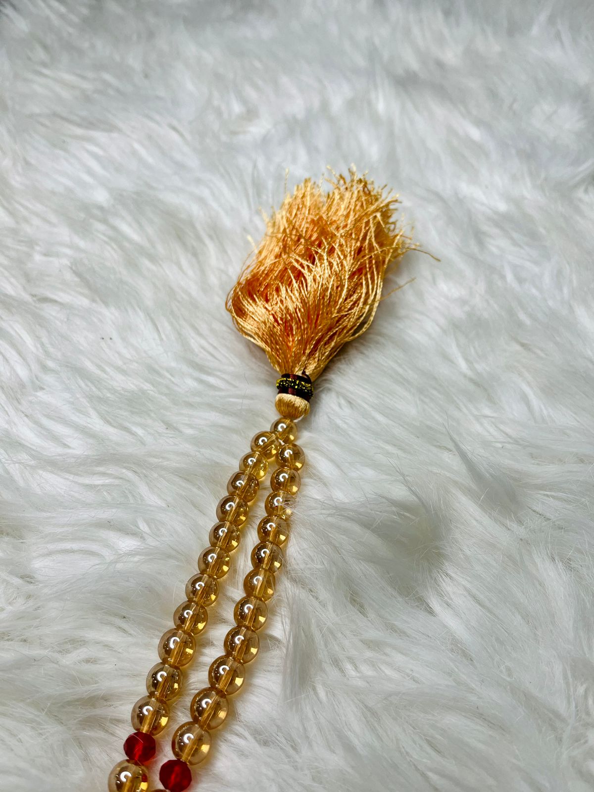 33 Beads Gold Color Transparent Tasbeeh