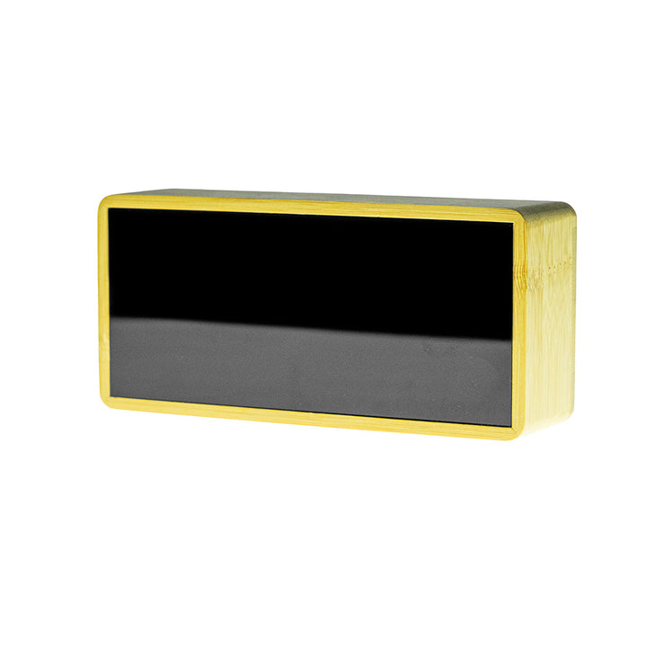 Buy Model 1299 Wooden Clock at deensquare.com Dubai | UAE. Features Bluetooth speaker, wireless charging, alarm clock, temperature &amp; humidity display.