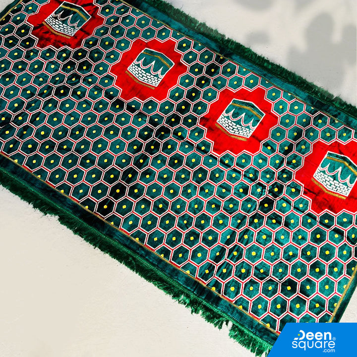 Family Prayer Mat for 4 person - 110x200 cm, Large Size | سجادة صلاة عائلية لأربعة اشخاص