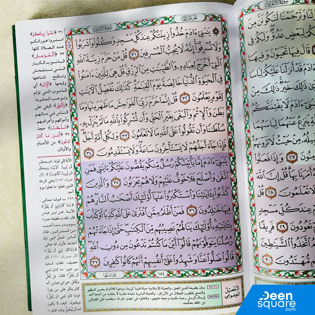 Mushaf At Tafseel Al Maudhu'ii | مصحف التفصيل الموضوعي الملون